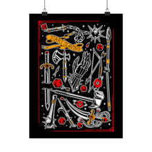 Load image into Gallery viewer, Medieval Weapons Fantasy Tattoo Flash Poster Printify