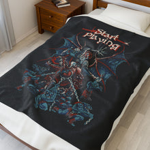 Load image into Gallery viewer, Start Playing Velveteen Plush Blanket - Cozy Game Night Throw