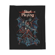 Load image into Gallery viewer, Start Playing Velveteen Plush Blanket - Cozy Game Night Throw
