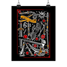 Load image into Gallery viewer, Medieval Weapons Fantasy Tattoo Flash Poster Printify