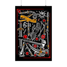 Load image into Gallery viewer, Medieval Weapons Fantasy Tattoo Flash Poster Printify