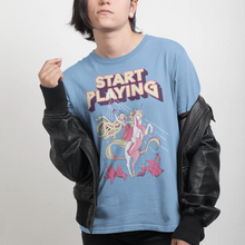 Load image into Gallery viewer, Medusa Riding a Unicorn Ladies T-Shirt | StartPlaying TotalPartyChill