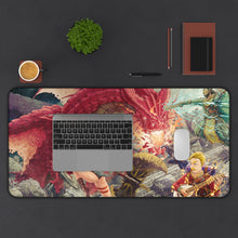 Load image into Gallery viewer, Fantasy Art MTG Play Mat - Dragon Battle Design
