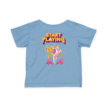 Load image into Gallery viewer, Medusa Riding a Unicorn Baby Tee | StartPlaying Printify
