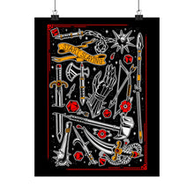 Load image into Gallery viewer, Medieval Weapons Fantasy Tattoo Flash Poster Printify
