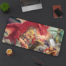 Load image into Gallery viewer, Fantasy Art MTG Play Mat - Dragon Battle Design
