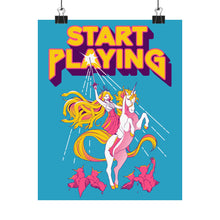 Load image into Gallery viewer, Start Playing She-Ra Medusa Unicorn Poster
