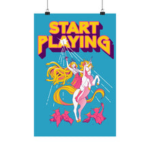 Load image into Gallery viewer, Start Playing She-Ra Medusa Unicorn Poster

