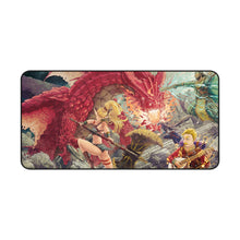 Load image into Gallery viewer, Fantasy Art MTG Play Mat - Dragon Battle Design
