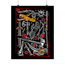Load image into Gallery viewer, Medieval Weapons Fantasy Tattoo Flash Poster
