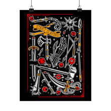 Load image into Gallery viewer, Medieval Weapons Fantasy Tattoo Flash Poster
