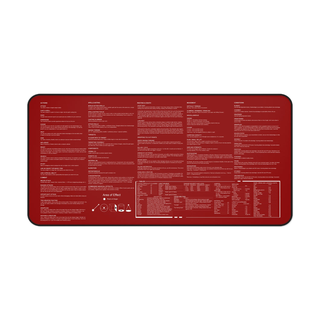 2024 5e DMs Rules Mat Red