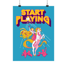 Load image into Gallery viewer, Start Playing She-Ra Medusa Unicorn Poster
