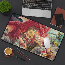 Load image into Gallery viewer, Fantasy Art MTG Play Mat - Dragon Battle Design
