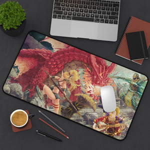 Fantasy Art MTG Play Mat - Dragon Battle Design