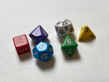 Load image into Gallery viewer, Old School D&amp;D Dice - Learn to Play Dice Set
