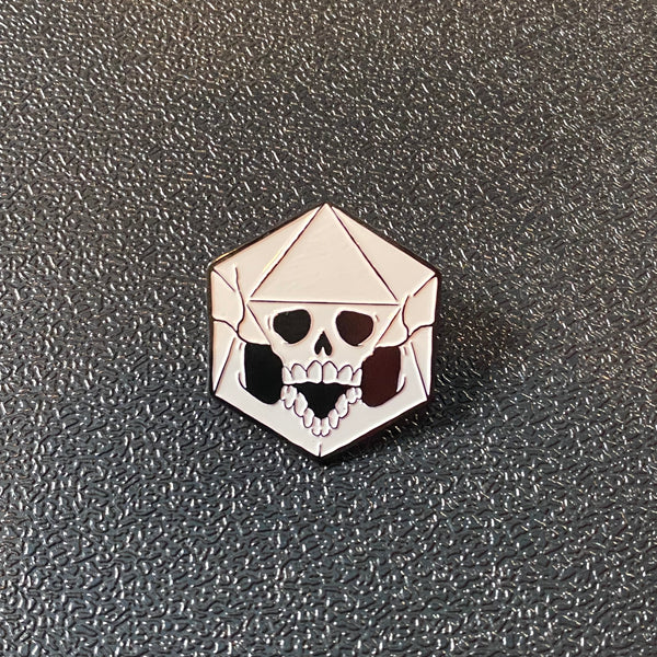 This Pin is Cursed | D20 Skull Pin